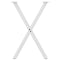 vidaXL Dining Table Legs X-Shaped 2 pcs White 50x(72-73) cm Steel