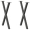 vidaXL Dining Table Legs X-Shaped 2 pcs Anthracite 50x(72-73) cm Steel