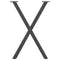 vidaXL Dining Table Legs X-Shaped 2 pcs Anthracite 50x(72-73) cm Steel