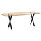 vidaXL Dining Table Legs X-Shaped 2 pcs Black 57x(72-73) cm Steel