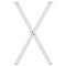 vidaXL Dining Table Legs X-Shaped 2 pcs White 57x(72-73) cm Steel