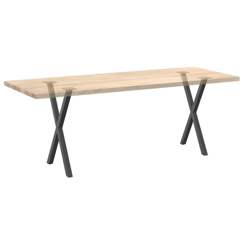 vidaXL Dining Table Legs X-Shaped 2 pcs Anthracite 57x(72-73) cm Steel