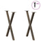 vidaXL Dining Table Legs X-Shaped 2 pcs Natural Steel 57x(72-73) cm Steel