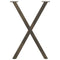 vidaXL Dining Table Legs X-Shaped 2 pcs Natural Steel 57x(72-73) cm Steel