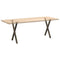 vidaXL Dining Table Legs X-Shaped 2 pcs Natural Steel 57x(72-73) cm Steel