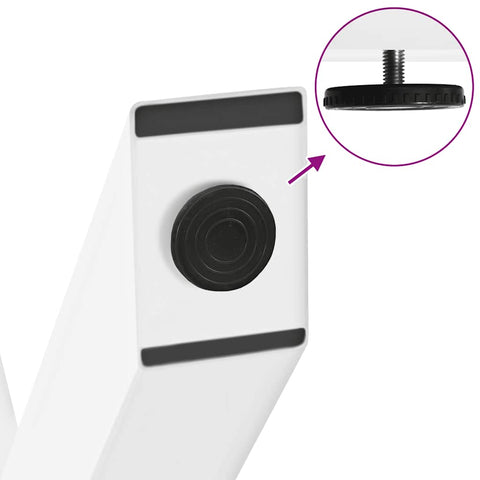 vidaXL Dining Table Legs X-Shaped 2 pcs White 70x(72-73) cm Steel