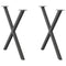 vidaXL Dining Table Legs X-Shaped 2 pcs Anthracite 70x(72-73) cm Steel
