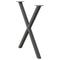vidaXL Dining Table Legs X-Shaped 2 pcs Anthracite 70x(72-73) cm Steel