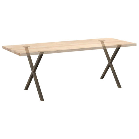 vidaXL Dining Table Legs X-Shaped 2 pcs Natural Steel 70x(72-73) cm Steel