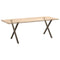 vidaXL Dining Table Legs X-Shaped 2 pcs Natural Steel 70x(72-73) cm Steel