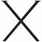 vidaXL Dining Table Legs X-Shaped 2 pcs Black 80x(72-73) cm Steel