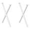 vidaXL Dining Table Legs X-Shaped 2 pcs White 80x(72-73) cm Steel