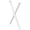 vidaXL Dining Table Legs X-Shaped 2 pcs White 80x(72-73) cm Steel