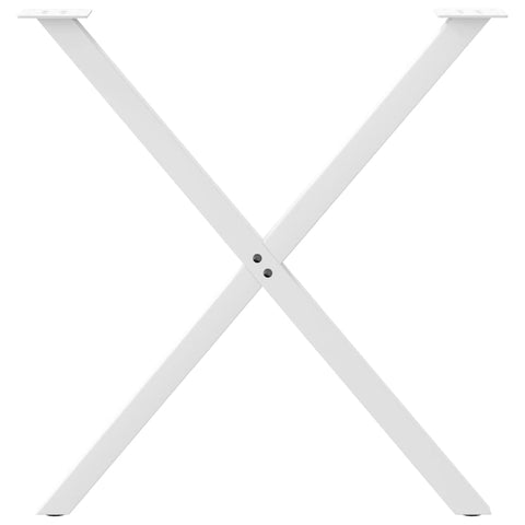 vidaXL Dining Table Legs X-Shaped 2 pcs White 80x(72-73) cm Steel