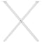 vidaXL Dining Table Legs X-Shaped 2 pcs White 80x(72-73) cm Steel
