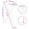 vidaXL Dining Table Legs X-Shaped 2 pcs White 80x(72-73) cm Steel