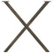 vidaXL Dining Table Legs X-Shaped 2 pcs Natural Steel 80x(72-73) cm Steel