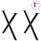 vidaXL Dining Table Legs X-Shaped 2 pcs Black 90x(72-73) cm Steel