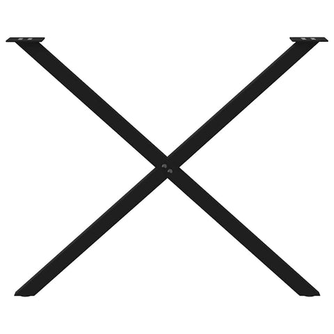 vidaXL Dining Table Legs X-Shaped 2 pcs Black 90x(72-73) cm Steel