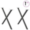 vidaXL Dining Table Legs X-Shaped 2 pcs Anthracite 90x(72-73) cm Steel