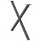 vidaXL Dining Table Legs X-Shaped 2 pcs Anthracite 90x(72-73) cm Steel