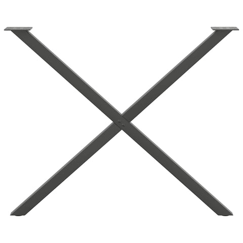 vidaXL Dining Table Legs X-Shaped 2 pcs Anthracite 90x(72-73) cm Steel