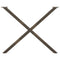 vidaXL Dining Table Legs X-Shaped 2 pcs Natural Steel 90x(72-73) cm Steel