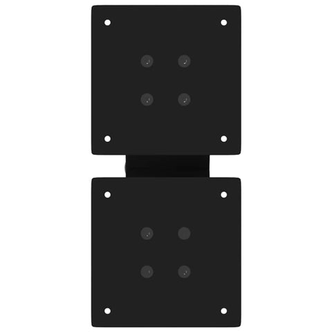 vidaXL Coffee Table Legs X-Shaped 2 pcs Black 30x(30-31) cm Steel