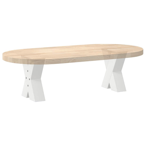 vidaXL Coffee Table Legs X-Shaped 2 pcs White 30x(30-31) cm Steel