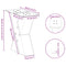 vidaXL Coffee Table Legs X-Shaped 2 pcs White 30x(30-31) cm Steel