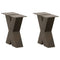 vidaXL Coffee Table Legs X-Shaped 2 pcs Natural Steel 30x(30-31) cm Steel