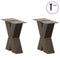 vidaXL Coffee Table Legs X-Shaped 2 pcs Natural Steel 30x(30-31) cm Steel