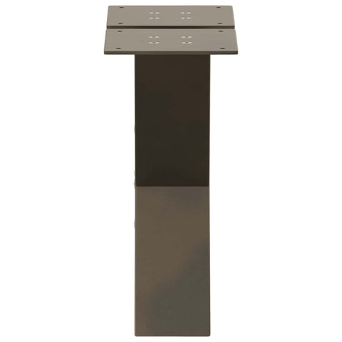 vidaXL Coffee Table Legs X-Shaped 2 pcs Natural Steel 30x(30-31) cm Steel