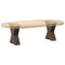 vidaXL Coffee Table Legs X-Shaped 2 pcs Natural Steel 30x(30-31) cm Steel