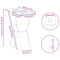 vidaXL Coffee Table Legs X-Shaped 2 pcs Natural Steel 30x(30-31) cm Steel