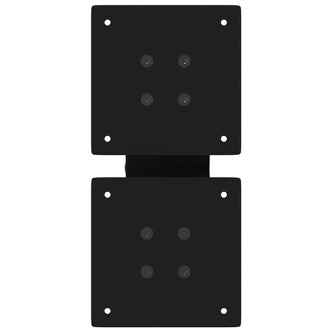 vidaXL Coffee Table Legs X-Shaped 2 pcs Black 40x(30-31) cm Steel