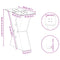 vidaXL Coffee Table Legs X-Shaped 2 pcs White 40x(30-31) cm Steel