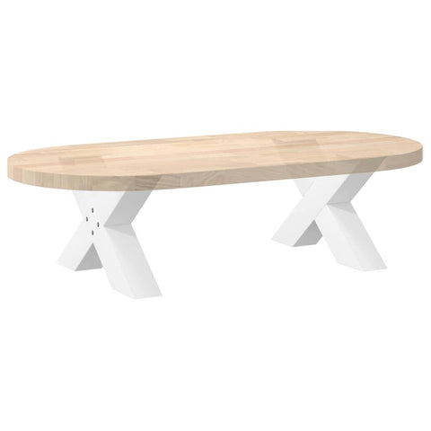 vidaXL Coffee Table Legs X-Shaped 2 pcs White 50x(30-31) cm Steel