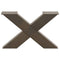 vidaXL Coffee Table Legs X-Shaped 2 pcs Natural Steel 50x(30-31) cm Steel