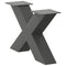 vidaXL Coffee Table Legs X-Shaped 2 pcs Anthracite 60x(30-31) cm Steel