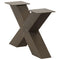 vidaXL Coffee Table Legs X-Shaped 2 pcs Natural Steel 60x(30-31) cm Steel