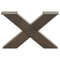 vidaXL Coffee Table Legs X-Shaped 2 pcs Natural Steel 60x(30-31) cm Steel