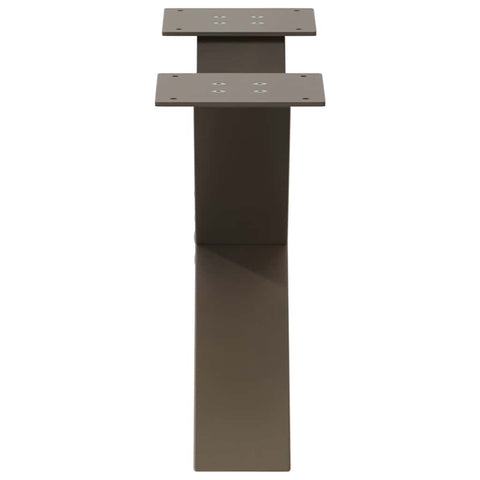 vidaXL Coffee Table Legs X-Shaped 2 pcs Natural Steel 60x(30-31) cm Steel