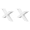 vidaXL Coffee Table Legs X-Shaped 2 pcs White 70x(30-31) cm Steel