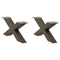 vidaXL Coffee Table Legs X-Shaped 2 pcs Natural Steel 70x(30-31) cm Steel