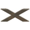 vidaXL Coffee Table Legs X-Shaped 2 pcs Natural Steel 70x(30-31) cm Steel