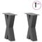 vidaXL Coffee Table Legs X-Shaped 2 pcs Anthracite 28x(42-43) cm Steel