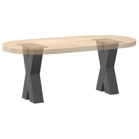 vidaXL Coffee Table Legs X-Shaped 2 pcs Anthracite 28x(42-43) cm Steel