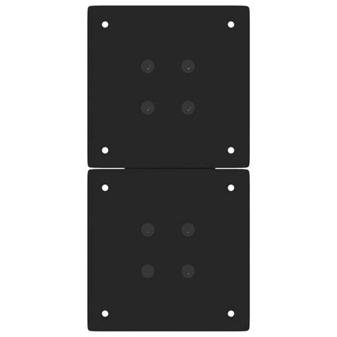 vidaXL Coffee Table Legs X-Shaped 2 pcs Black 38x(42-43) cm Steel