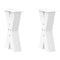 vidaXL Coffee Table Legs X-Shaped 2 pcs White 38x(42-43) cm Steel